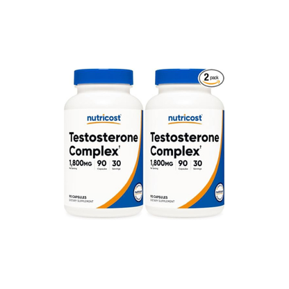 Nutricost Testosterone Support Complex (90 Capsules) -1800mg Per Serving (Pack of 2)