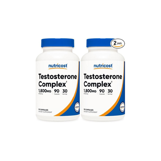 Nutricost Testosterone Support Complex (90 Capsules) -1800mg Per Serving (Pack of 2)