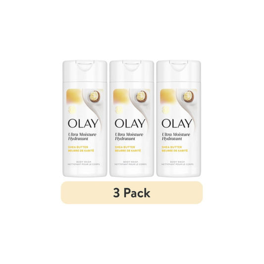 (3 pack) Olay Ultra Moisture Body Wash with Shea Butter, All Skin Types, 3 fl oz