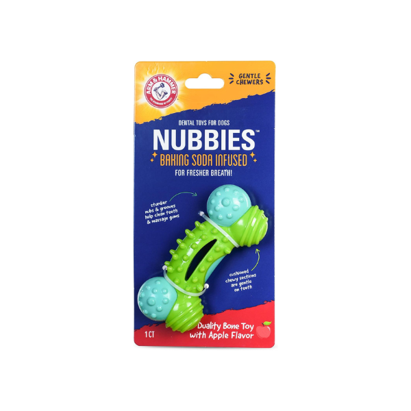 Arm & Hammer Nubbies, Dog Dental Toy, Apple Flavor, Nylon Bone, 1 Count