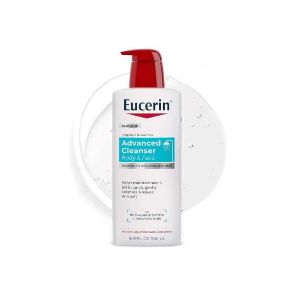 Eucerin Advanced Repair Body and Face Cleanser, 16.9 FL OZ
