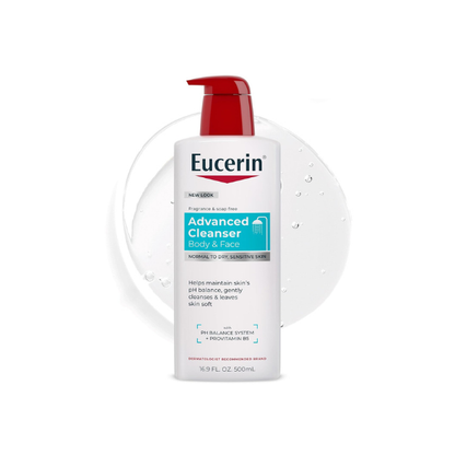 Eucerin Advanced Repair Body and Face Cleanser, 16.9 FL OZ