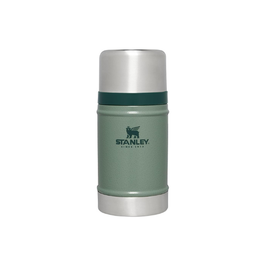 Stanley Classic Legendary Large Food Jar 24 oz | Vacuum Insulated Food Container | Wide Mouth Screw On Lid | Packable for Travel | Stainless Steel & Leakproof Lid | Hammertone Green