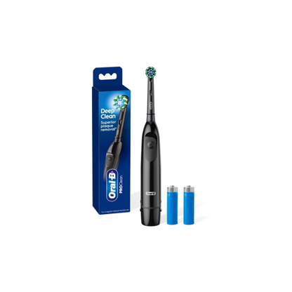 Oral-B Toothbrush, ProClean CrossAction, Battery Powered Electric Toothbrush, Black for Adults and Children 3+