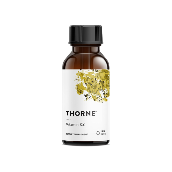 THORNE - Vitamin K2 - Concentrated Vitamin K2 (as MK-4) Liquid Supplement - Supports Bone, Heart & and Blood Vessel Health* - Third-Party Certified - Gluten, Dairy & Soy-Free - 1 Fl Oz