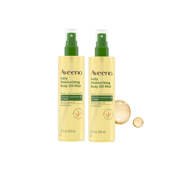Aveeno Daily Moisturizing Body Oil Mist, Twin Pack, 2 x 6.7 fl. oz