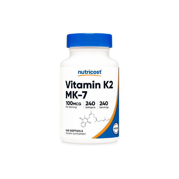 Nutricost Vitamin K2 MK-7 100 mcg, 240 Softgels, Gluten Free, GMO-Free