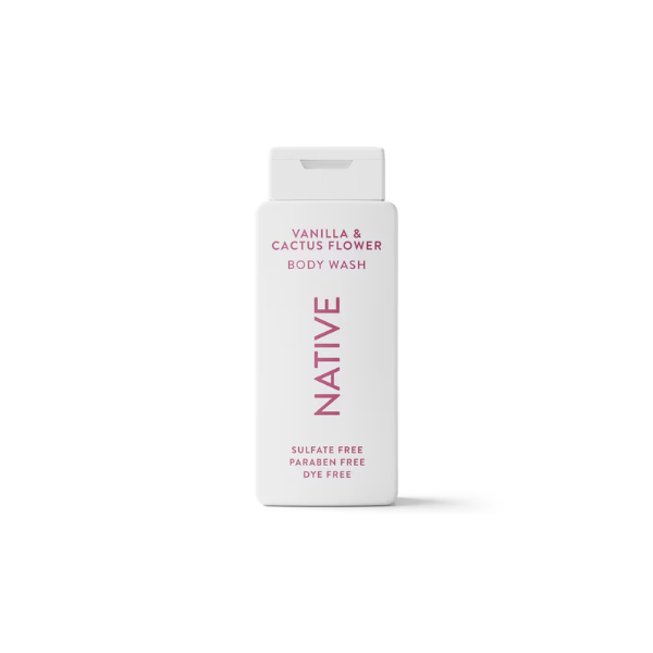 Native Body Wash, Vanilla & Cactus Flower, Sulfate Free, for Women & Men, 18 fl oz