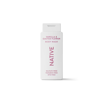 Native Body Wash, Vanilla & Cactus Flower, Sulfate Free, for Women & Men, 18 fl oz