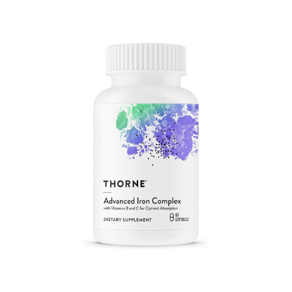 THORNE Advanced Iron Complex, Chelated Iron Supplement, 60 Capsules