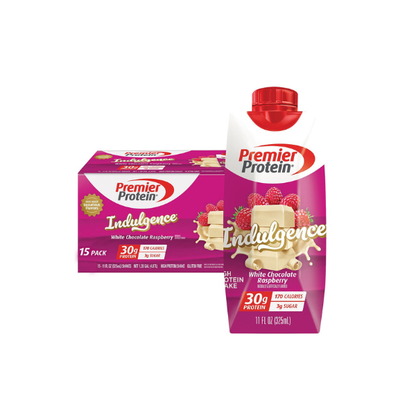 Premier Protein 30g High Protein Shake, Indulgence White Chocolate Raspberry 11 fl. oz., 15 pk.