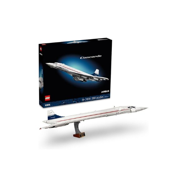 LEGO Icons Concorde Model Aircraft, Gift for Adults, Build a Replica Model of the World’s Most Famous Supersonic Commercial Passenger Plane with Authentic Details and Functional Pieces, 10318