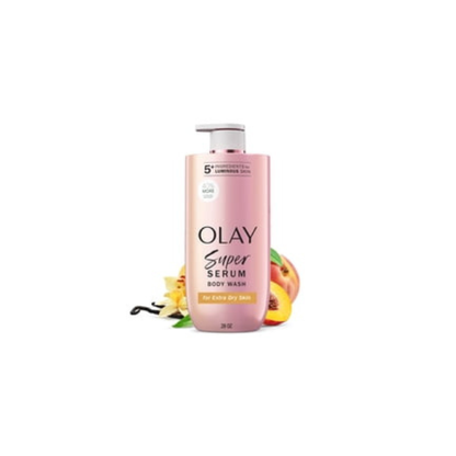 Olay Super Serum Body Wash for Extra Dry Skin, Serum Complex for Luminous Skin, 28 fl oz