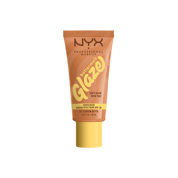 NYX Professional Makeup Buttermelt Glaze Skin Tint with SPF 30, Cashew Butta, All Skin Types, 1.01 fl oz