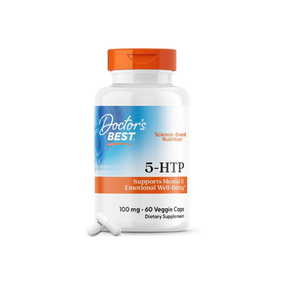 Doctors Best 5-HTP 100mg Capsules, Non-GMO, Gluten Free, 60 Veg Caps