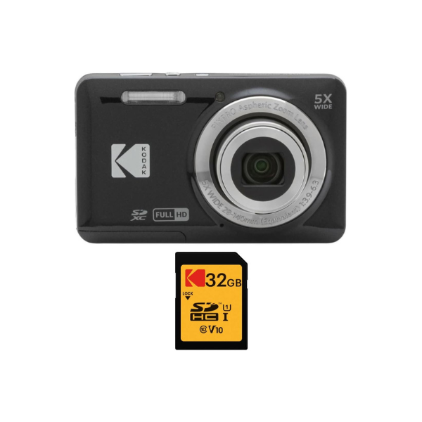 Kodak PIXPRO Friendly Zoom FZ55 Digital Camera (Black) Bundle