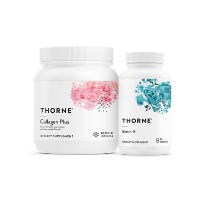 THORNE - Collagen Plus and Biotin 8 Bundle for Radiant Skin, Hair, and Nails - 30 Servings