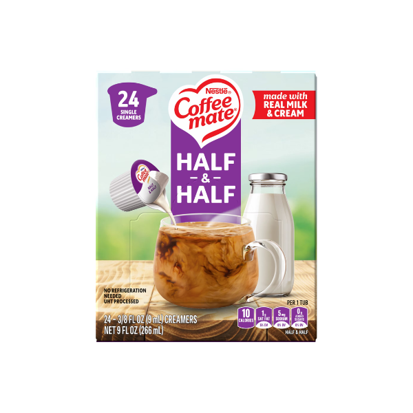 NESTLE COFFEE MATE Half & Half Tubs (24x0.304floz) Box