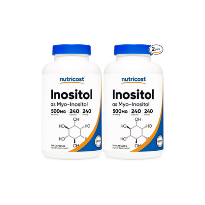 Nutricost Inositol Capsules 500mg, 240 Capsules - Veggie Capsules, GMO-Free, Gluten Free (Myo-Inositol) (Pack of 2)