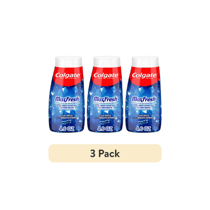 (3 pack) Colgate MaxFresh Clean Mint Toothpaste, 4.6 oz