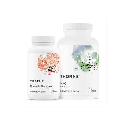 THORNE - Immune Support Duo - Quercetin Phytosome & NAC for Balanced Immune and Respiratory Wellness - 30 Servings