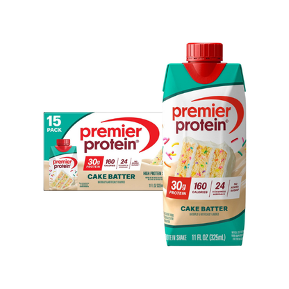 Premier Protein 30g High Protein Shake, Cake Batter Delight 11 fl. oz., 15 pk.