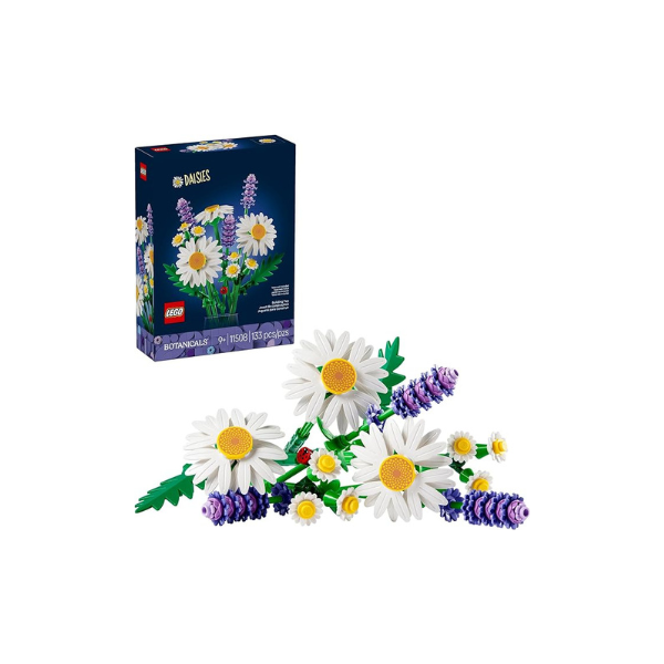 LEGO Botanicals Daisies Building Toy - Artificial Flowers Crafting Kit for Girls & Boys, Ages 9+ - Kids Room Decor for Book Shelf or Desk - Gift Idea for Birthdays - 11508
