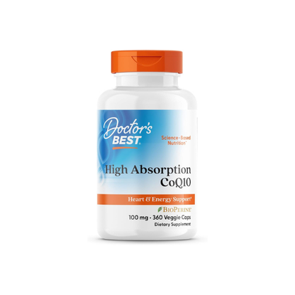 Doctor's BEST High Absorption CoQ10 100mg with BioPerine, 360 Veg Capsules