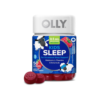 OLLY Kids Sleep, Occasional Sleep Support,* 0.5 mg Melatonin - 50 Count