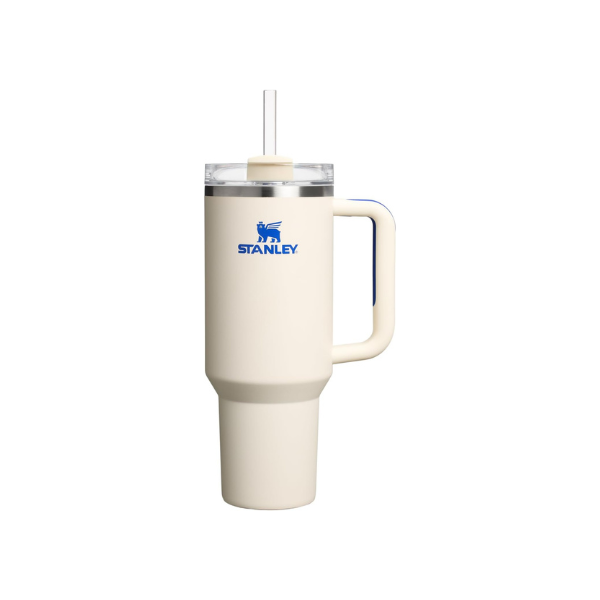 STANLEY Quencher H2.0 Flow State Tumbler, 40 oz, Cream Royal