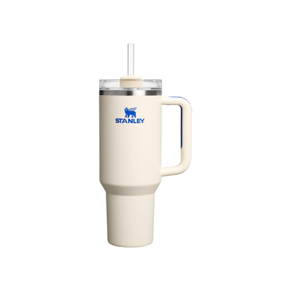 STANLEY Quencher H2.0 Flow State Tumbler, 40 oz, Cream Royal