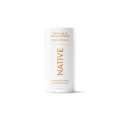 Native Deodorant, Aluminum Free for Women and Men, Vanilla & Sandalwood Scent, 2.65 oz