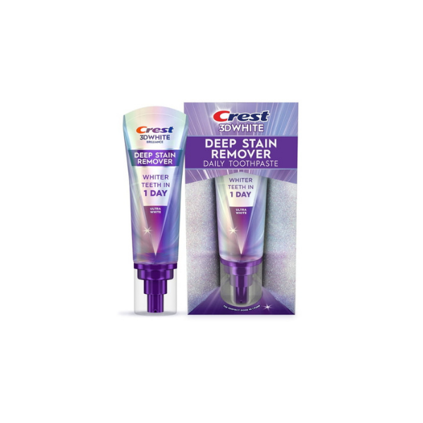 Crest 3D White Brilliance Deep Stain Remover Whitening Toothpaste, Mint, 3.1 oz