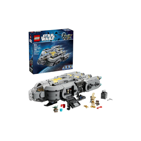 LEGO Star Wars: The Mandalorian and Grogu Anzellan Starship Building Toy - Build and Display Set for Boys & Girls, Ages 9+ - Star Wars Gifts for Kids - W/Grogu & 2 Anzellan Figures - 75445