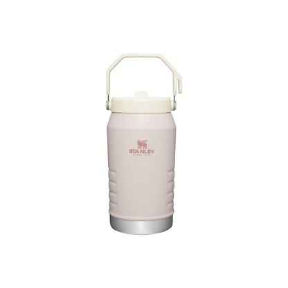 Stanley IceFlow Flip Straw Jug with Handle 64 oz| Twist On Lid and Flip Up Straw | Leak Resistant for Travel and Sports | Insulated Stainless Steel | BPA-Free | Rose Quartz