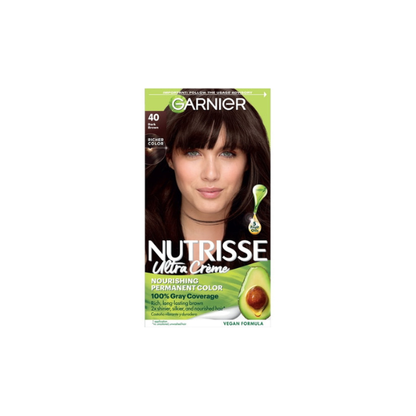 Garnier Nutrisse Nourishing Hair Color Creme, 040 Dark Brown Dark Chocolate