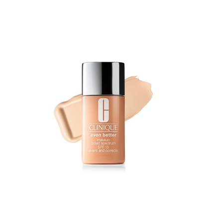 Clinique Even Better Makeup Liquid Foundation SPF 15 With Vitamin C For Dry + Oily Combination Skin Types | Medium Coverage + Natural Finish | Evens Skin Tone + Reduces Dark Spots
