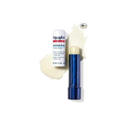 Aquaphor Lip Repair Stick with Jojoba Oil and Shea Butter, Moisturizing Lip Balms, Fragrance Free and Paraben Free, Immediately Relieves Dryness, 0.17 Oz Stick (Pack of 48)