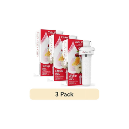 (3 pack) Cirkul LifeSip Fruit Punch Flavor Cartridge, Drink Mix, 1-Pack