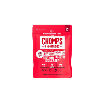 Chomps Chomplings Original Beef Mini Jerky Sticks (14 Count)
