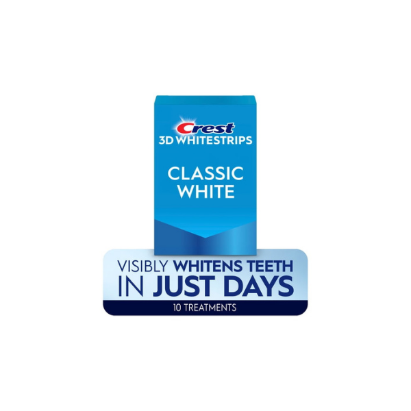 Crest 3DWhitestrips Classic White Teeth Whitening Kit, 10 Count