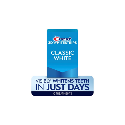 Crest 3DWhitestrips Classic White Teeth Whitening Kit, 10 Count