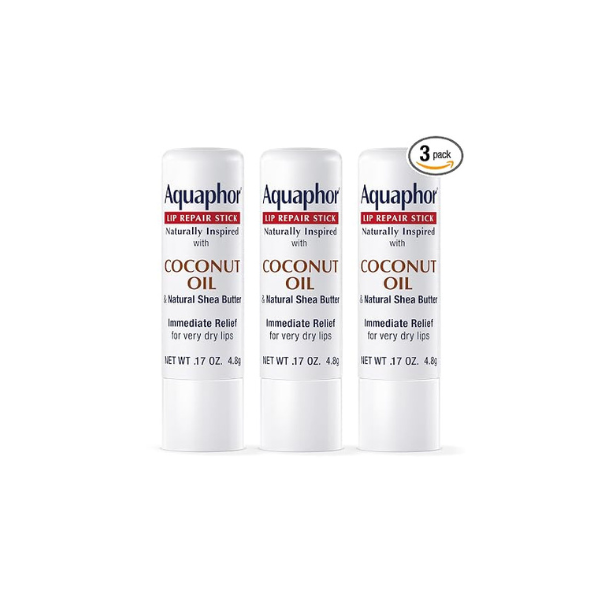 Aquaphor Naturally Inspired Lip Repair Stick with Coconut Oil, 3 x 0.17 OZ