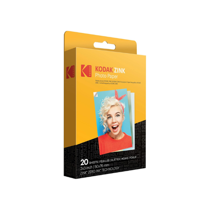 KODAK 2x3 Premium Sticky-Backed ZINK Photo Paper (20 Sheets) - Compatible With Kodak Step, Step Slim, Printomatic, Printomatic+, Smile+, Step Touch