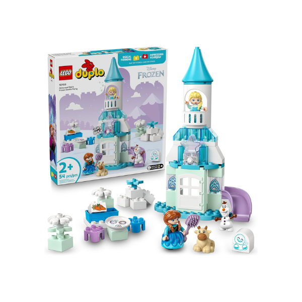 LEGO DUPLO Disney Anna and Elsa’s Frozen Castle Party - Toddler Toy for Girls and Boys 2+ - Building Blocks for Pretend Play and Sensory Development - Preschool Learning Gift for Kids - 10455