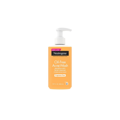 Neutrogena Oil-Free Acne Face Wash, Fragrance Free, 2% Salicylic Acid, 9.1 fl oz
