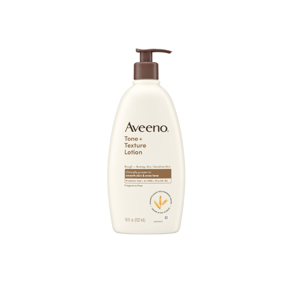 Aveeno Tone + Texture Renewing Body Lotion, Fragrance-Free, 18 fl. oz