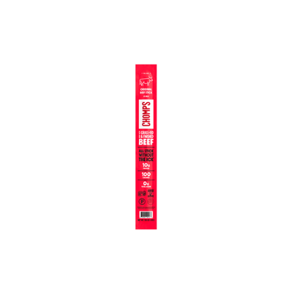 (4 pack) Chomps Grass-Fed And Finished Original Beef Snack Stick