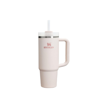 STANLEY Quencher H2.0 Tumbler with Handle and Straw 30 oz | Flowstate 3-Position Lid | Cup Holder Compatible for Travel | Insulated Stainless Steel Cup | BPA-Free | Rose Quartz 2.0