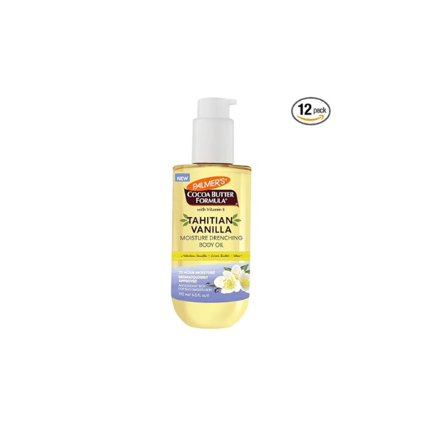 Palmer's Tahitian Vanilla Body Oil, Cocoa Butter Formula, 6.5 Fl Oz (Pack of 12)